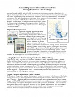 Climate Change and the Maryland Department of Natural Resources Page 1